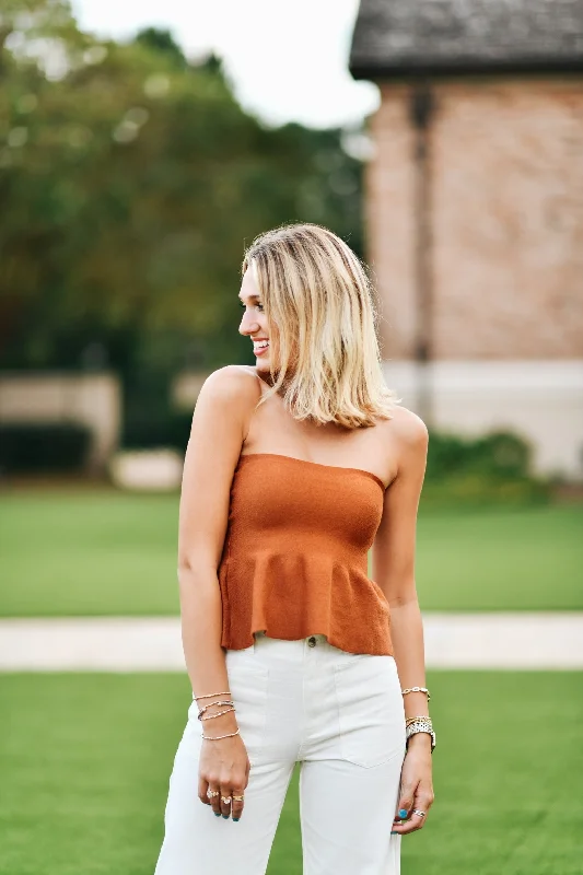 Ellie Knit Top - Cafe