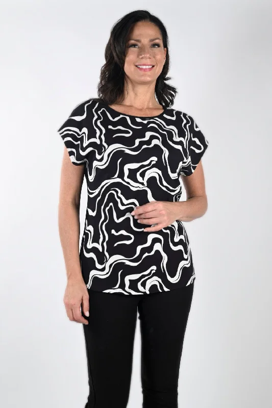 Frank Lyman Top 233525 Black/Off White